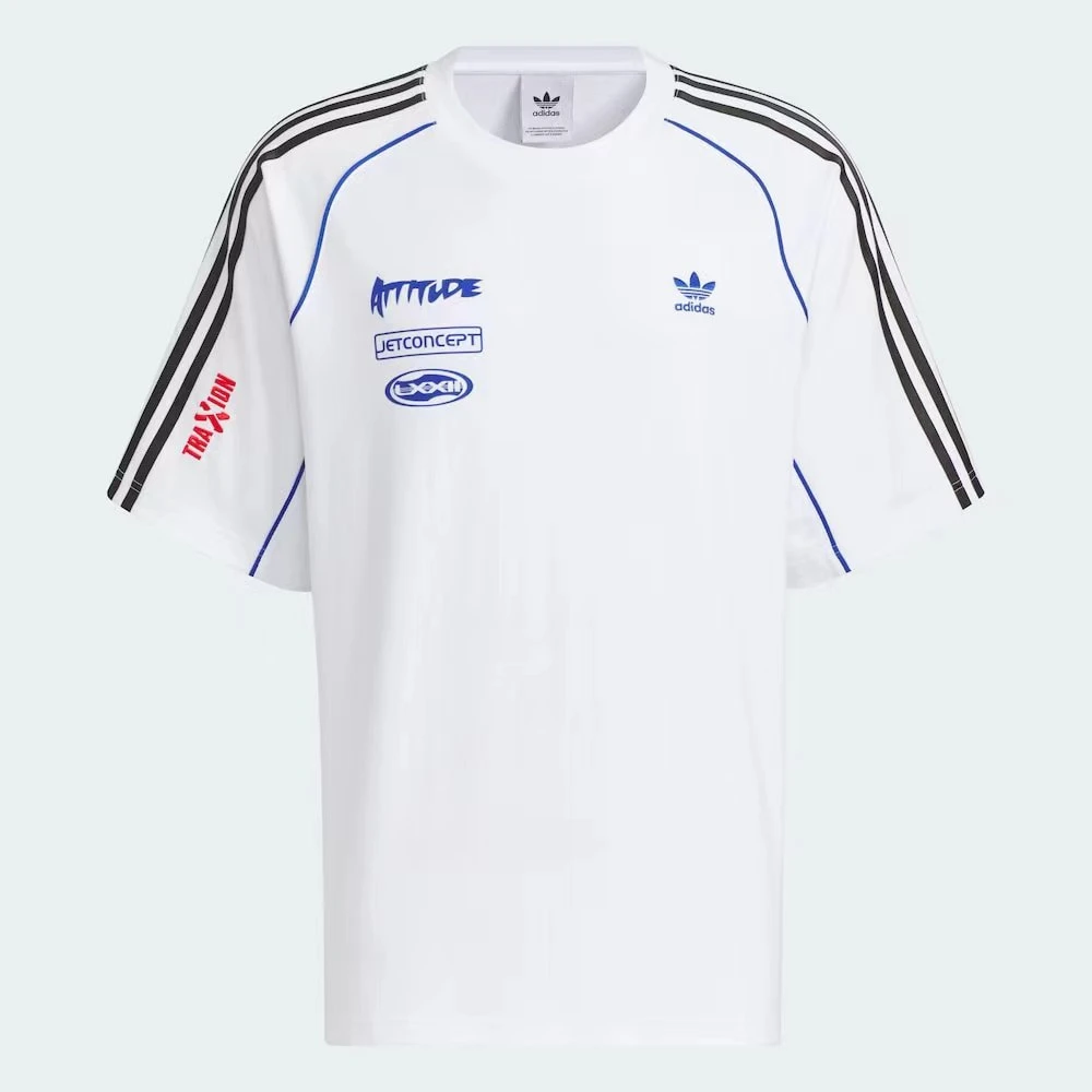 【滔搏联动】adidas Originals阿迪三叶草男子复古机车风短袖JL8419