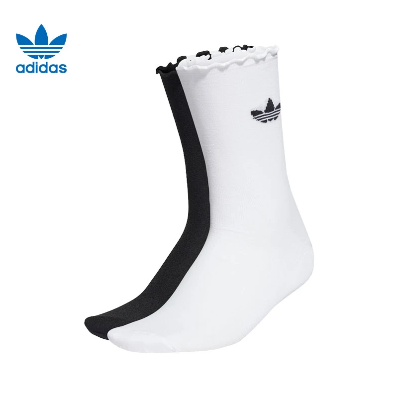 【滔搏联动】Adidas阿迪达斯中性RUFFLE CRW 2PP休闲运动袜HC9532