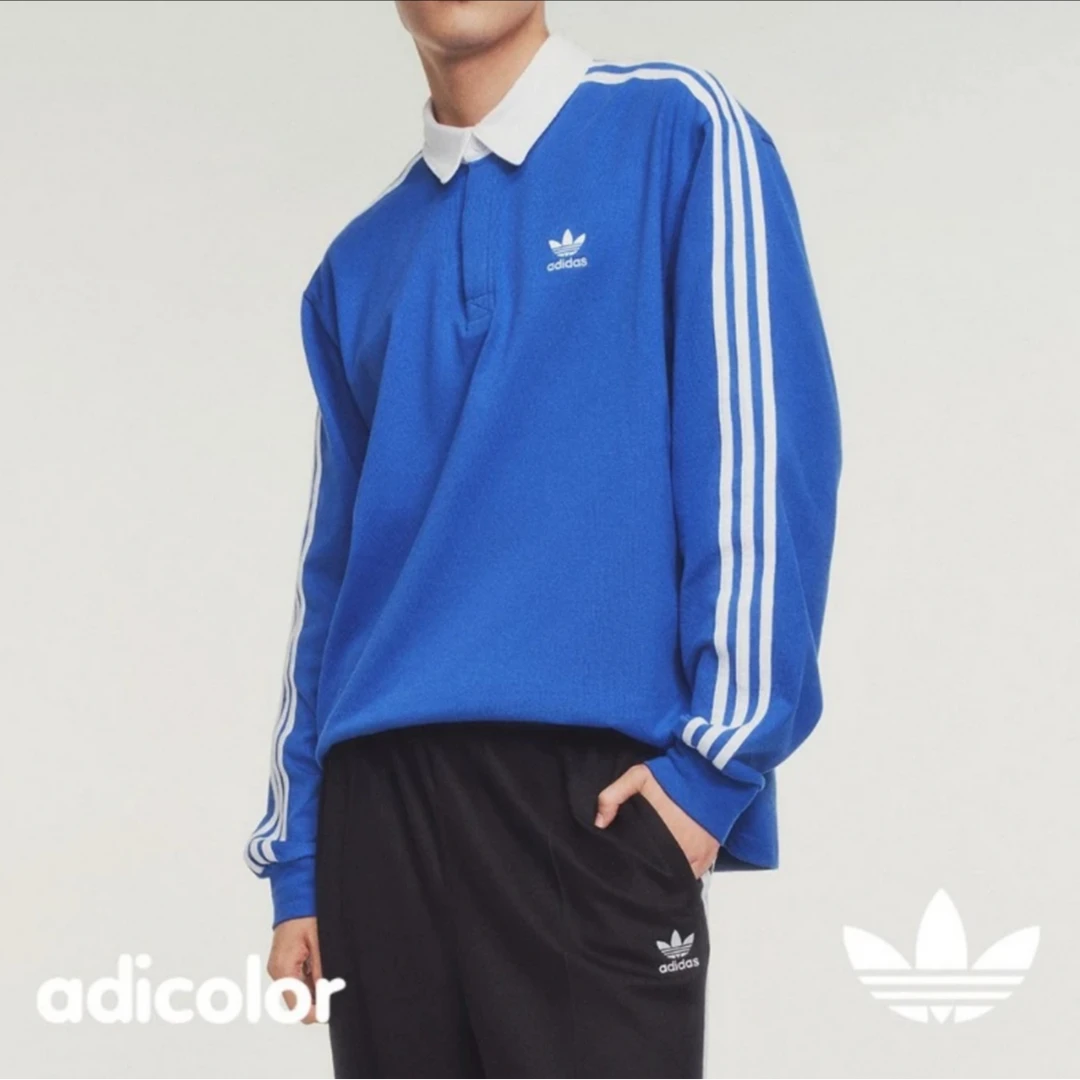 【滔搏联动】Adidas阿迪达斯ADICOLOR蓝色运动POLO衫IZ2463