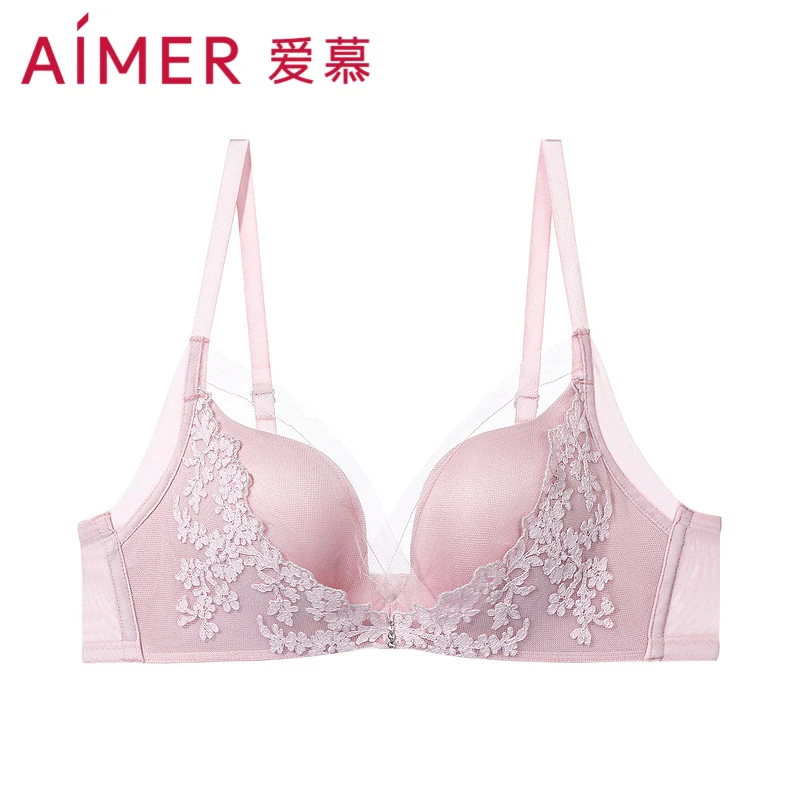 AIMER/爱慕FLORAL无托中厚模杯 小胸聚拢文胸 内衣AM177101