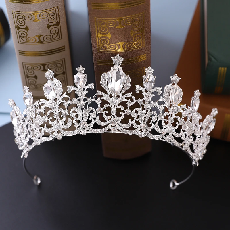 韩式超仙精致皇冠头饰新娘结婚宴会闪钻王冠生日成人礼仙女发饰品