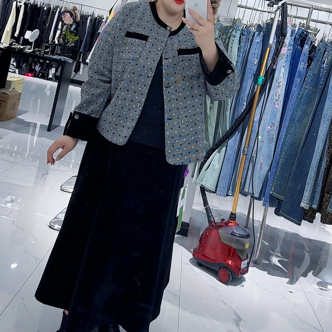 【欢姐推荐】297新款时尚简约百搭休闲舒适气质小香风时尚套装