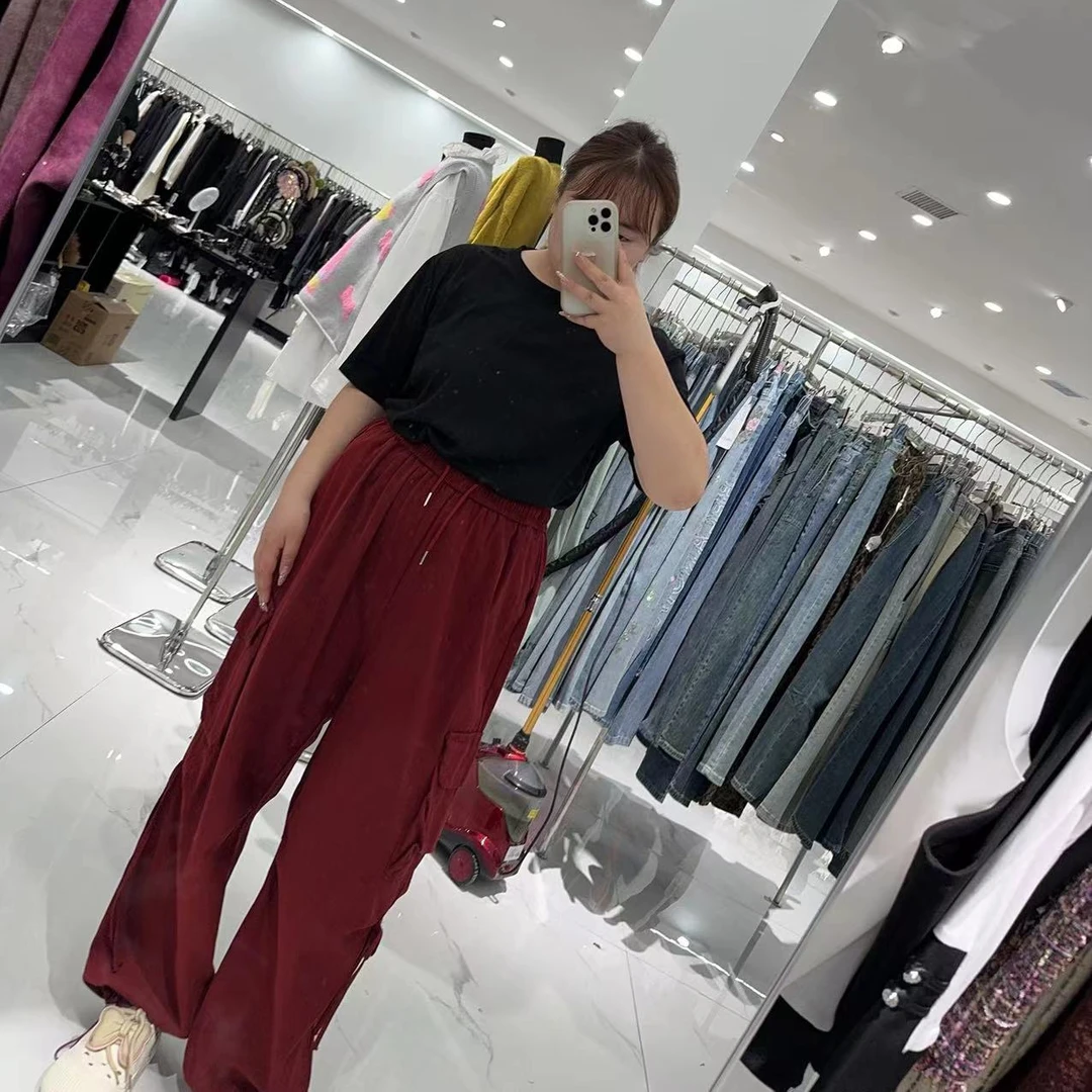 【欢姐推荐】8029新款时尚简约百搭休闲气质舒适小众工装休闲裤