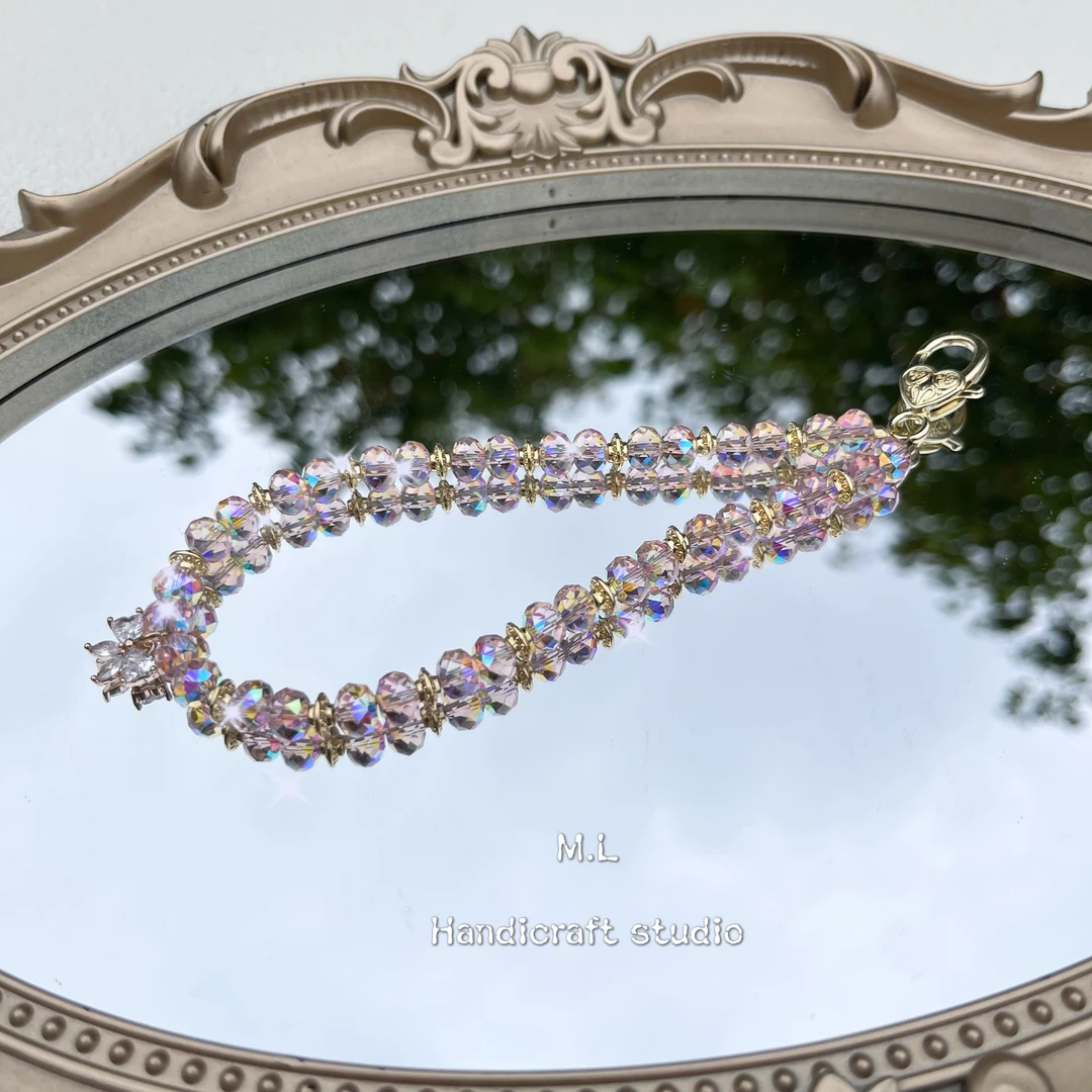 M.L原创奥地利施家水晶手机链手工包包挂件轻奢生日礼物