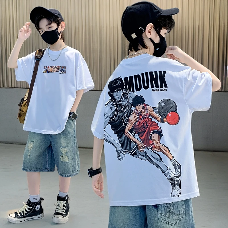 【男孩夏季套装】童装男童夏装短袖洋气中大童潮牌服装儿童衣服