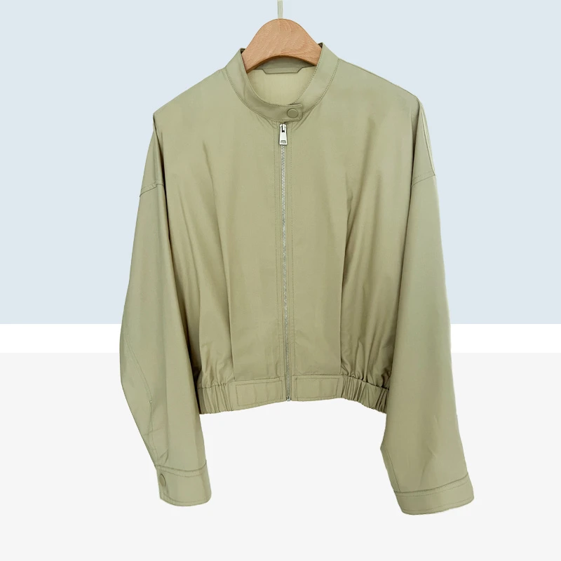 W.D.C ·  奢香露珠 · 露珠薄款丝毛精仿色织长袖短款时尚女外套夏