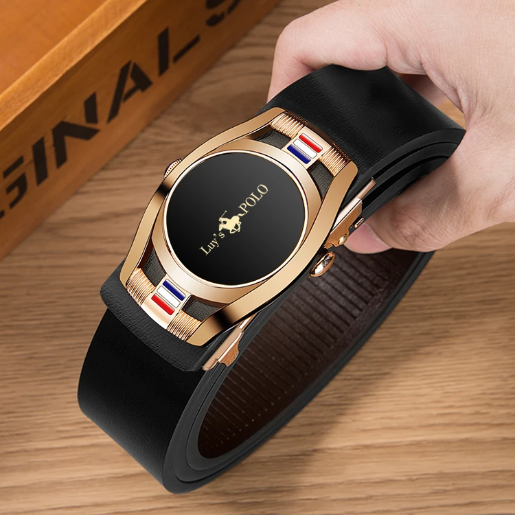 【2025年新款十二生肖皮带】男士皮带无牙自动扣腰带潮流百搭高档