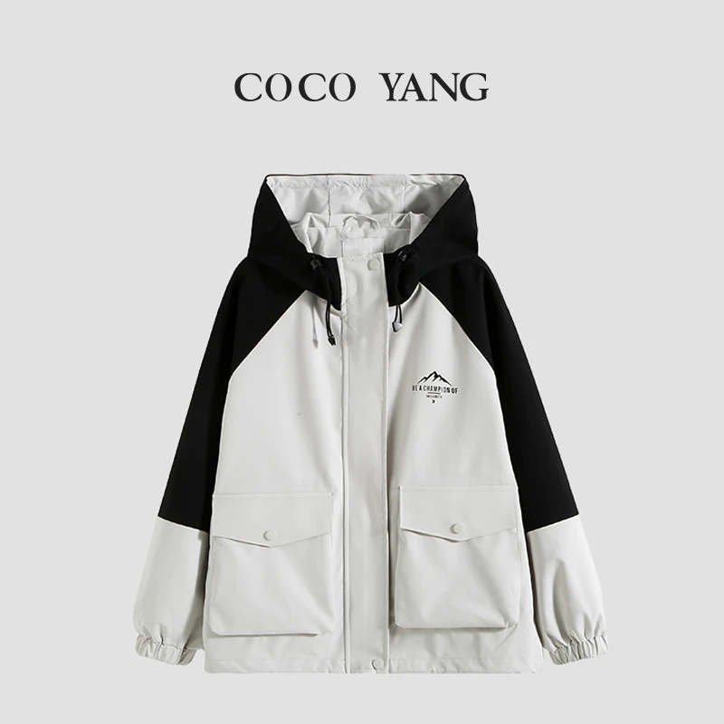 秋冬女大童防水风衣外套2024新款防风潮流时尚青少年装-YHA132