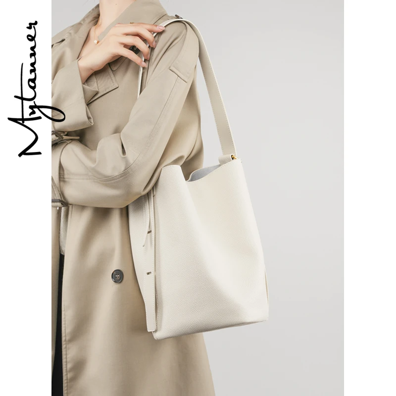 【麦田人】慵懒风水桶包大容量托特包休闲百搭小众通勤斜挎单肩女包