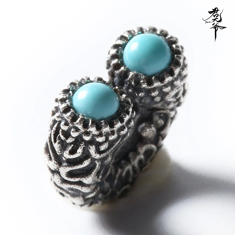 君大爷爱文玩文玩银饰配饰双松卡扣小众设计