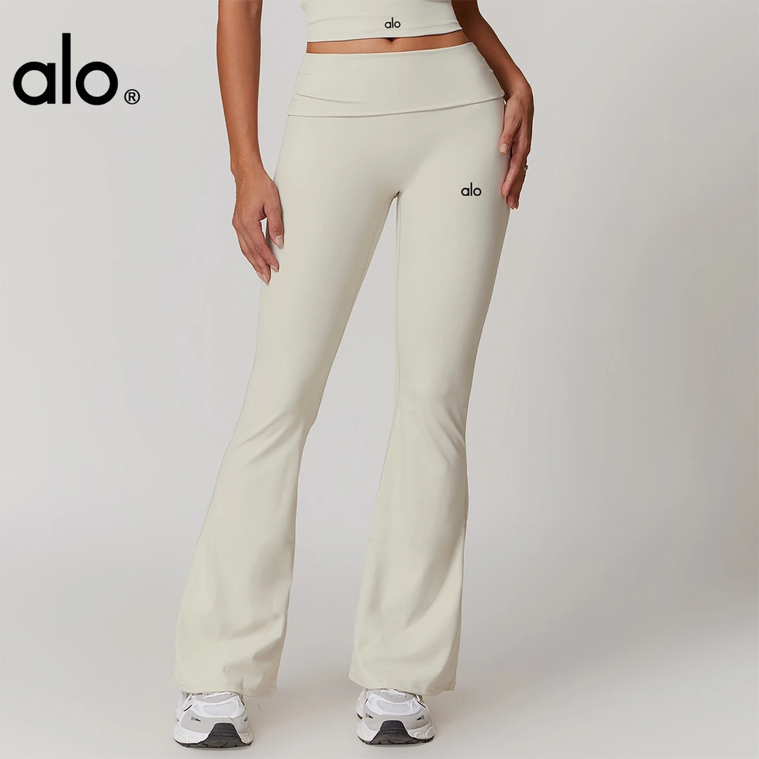 Alo 舞蹈普拉提瑜伽裤女阔腿喇叭裤高腰提臀紧身健身长裤外穿速干