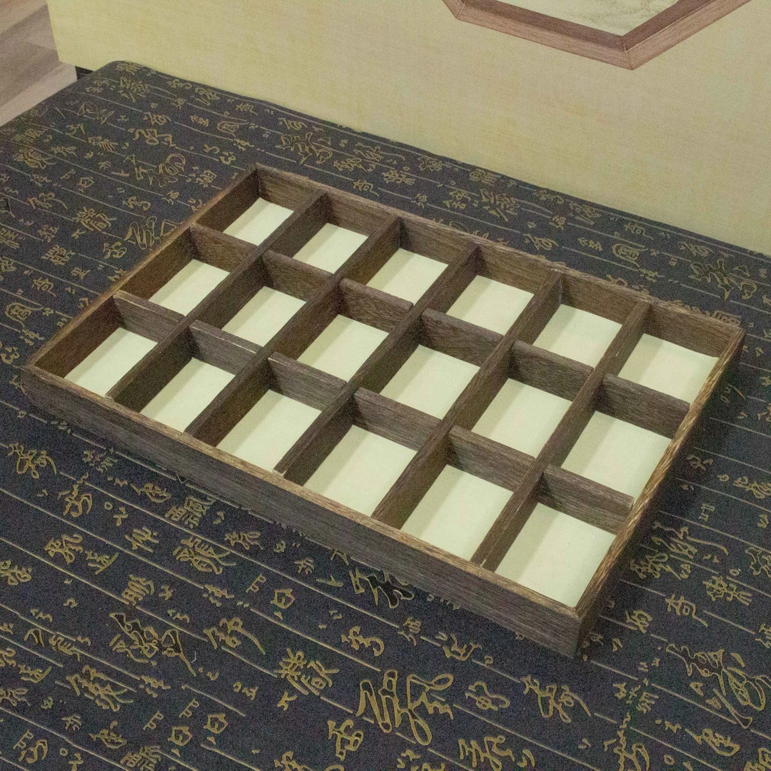 实木十八格收纳盒8027