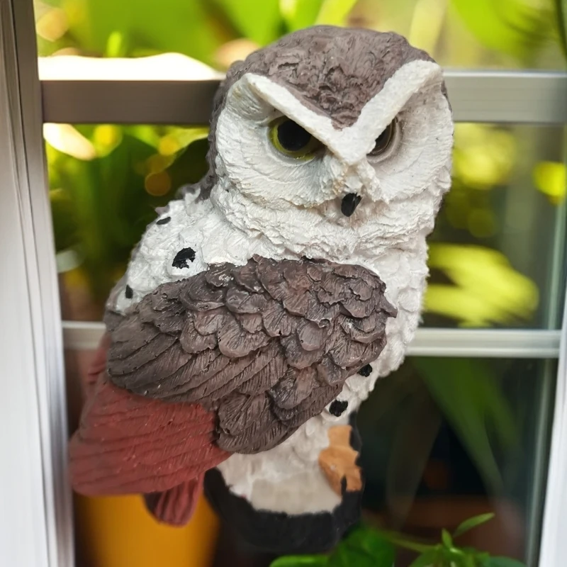 树脂工艺品摆件树脂猫头鹰花园庭院装饰品家居客厅书房阳台摆件