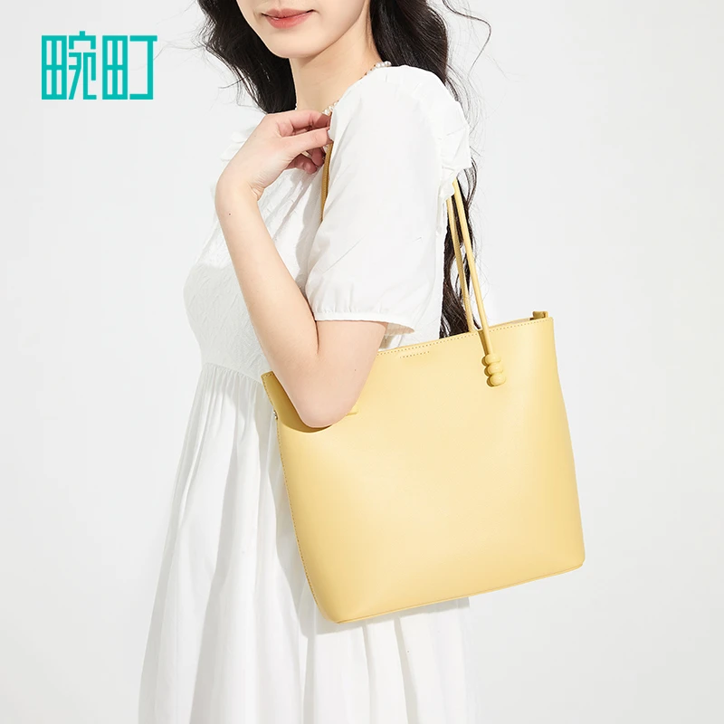 畹町简约版单肩包时尚白色休闲女包气质女士百搭