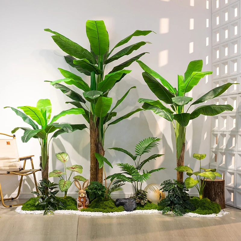 仿真绿植芭蕉树造景大高端室内客厅橱窗仿生假树植物盆栽装饰摆件