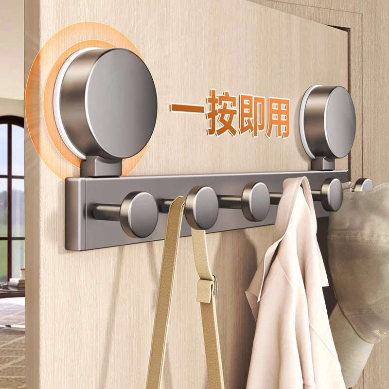 吸盘门后挂钩免打孔无痕强力置物架入户门挂衣架浴室壁挂毛巾架