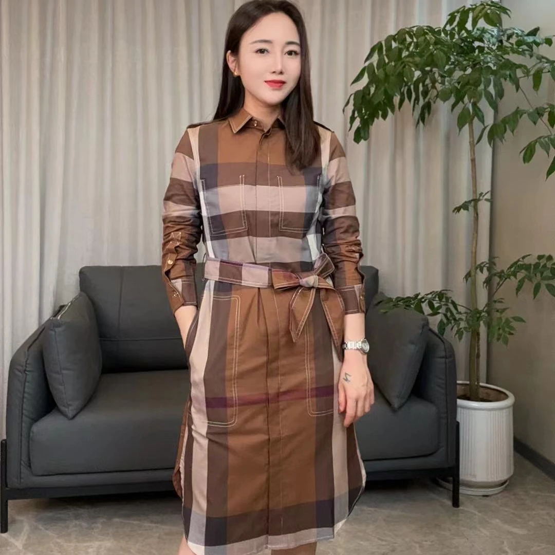 （TICDRR）收腰显瘦中长款长袖气质款连衣裙125876