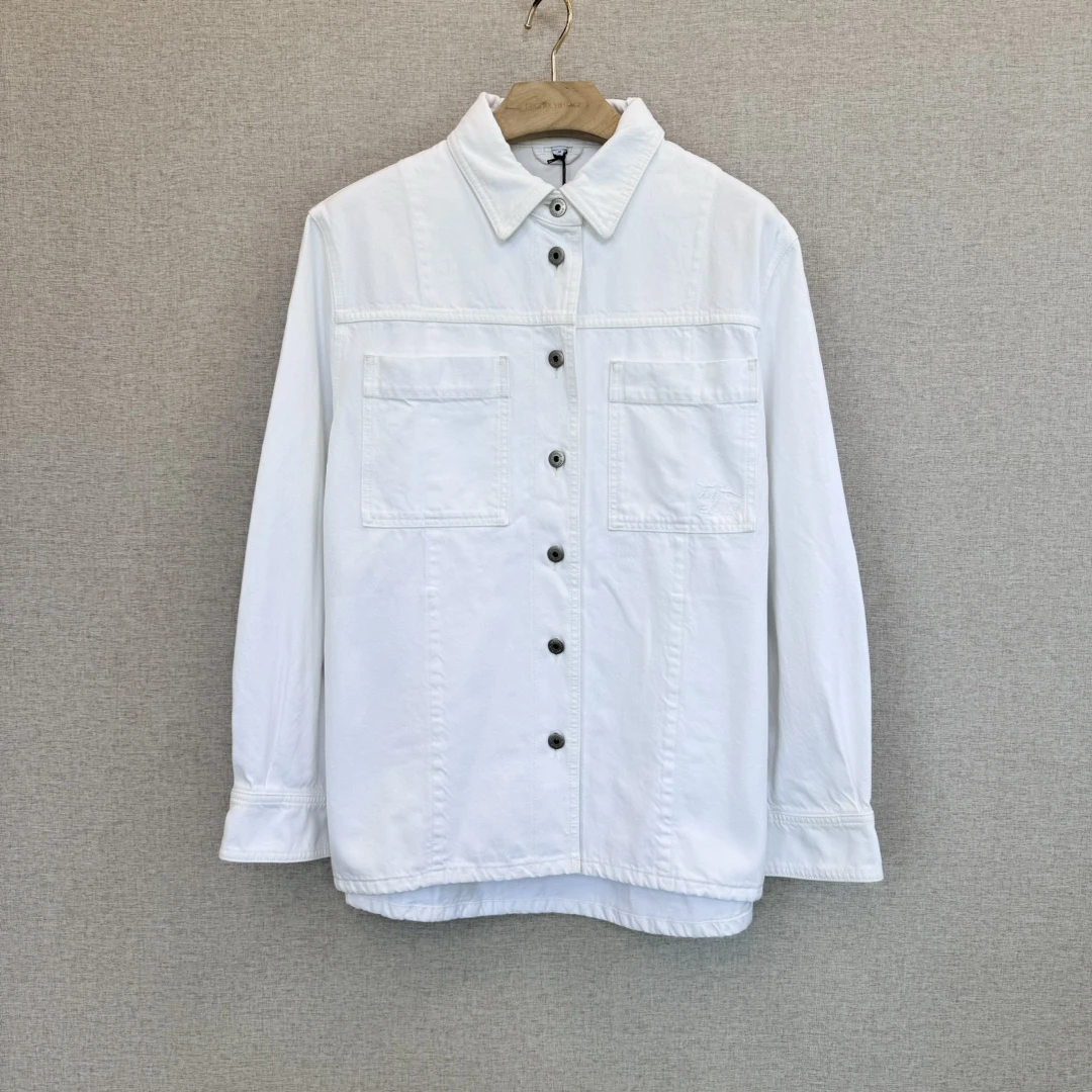 未使用 BURBERRY/博柏利 白色牛仔外套 男女同款 WCO10003