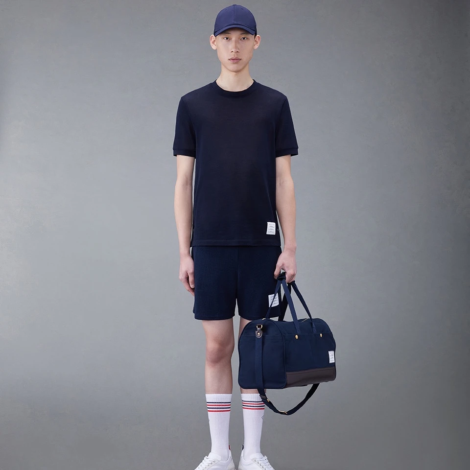 未使用 THOMBROWNE Thom Browne24款男士休闲短袖T恤MTS10563