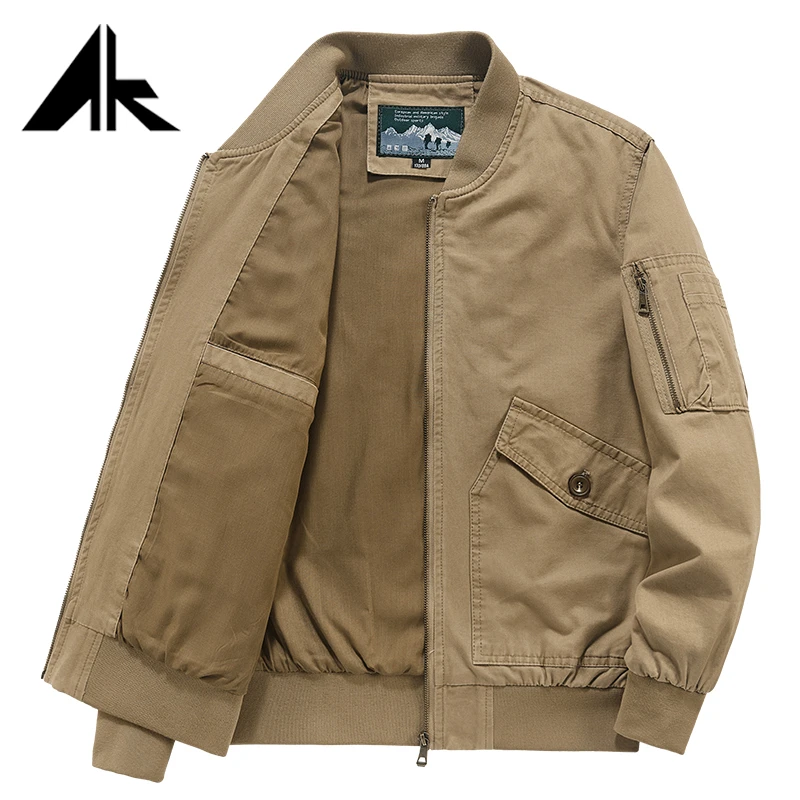 AK男装【二代MA-1】男士飞行夹克纯棉透气春秋薄款复古休闲工装外套