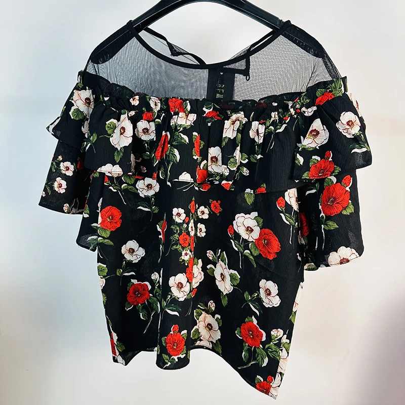 SZ 【门店】159夏季女蕾丝衬衣