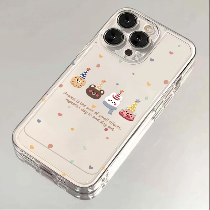 圣诞曲奇小熊苹果15手机壳14promax硅胶13pro透明12高级11全包XS