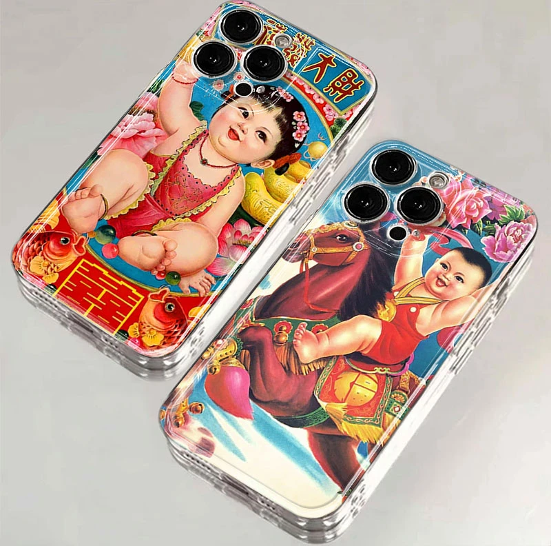 金童玉女iphone15苹果手机壳14promax硅胶13pro透明12新年11全包X