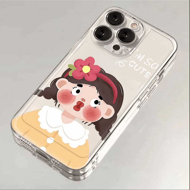 嘟嘴女孩iphone15苹果手机壳14promax硅胶13pro透明12可爱11全包X
