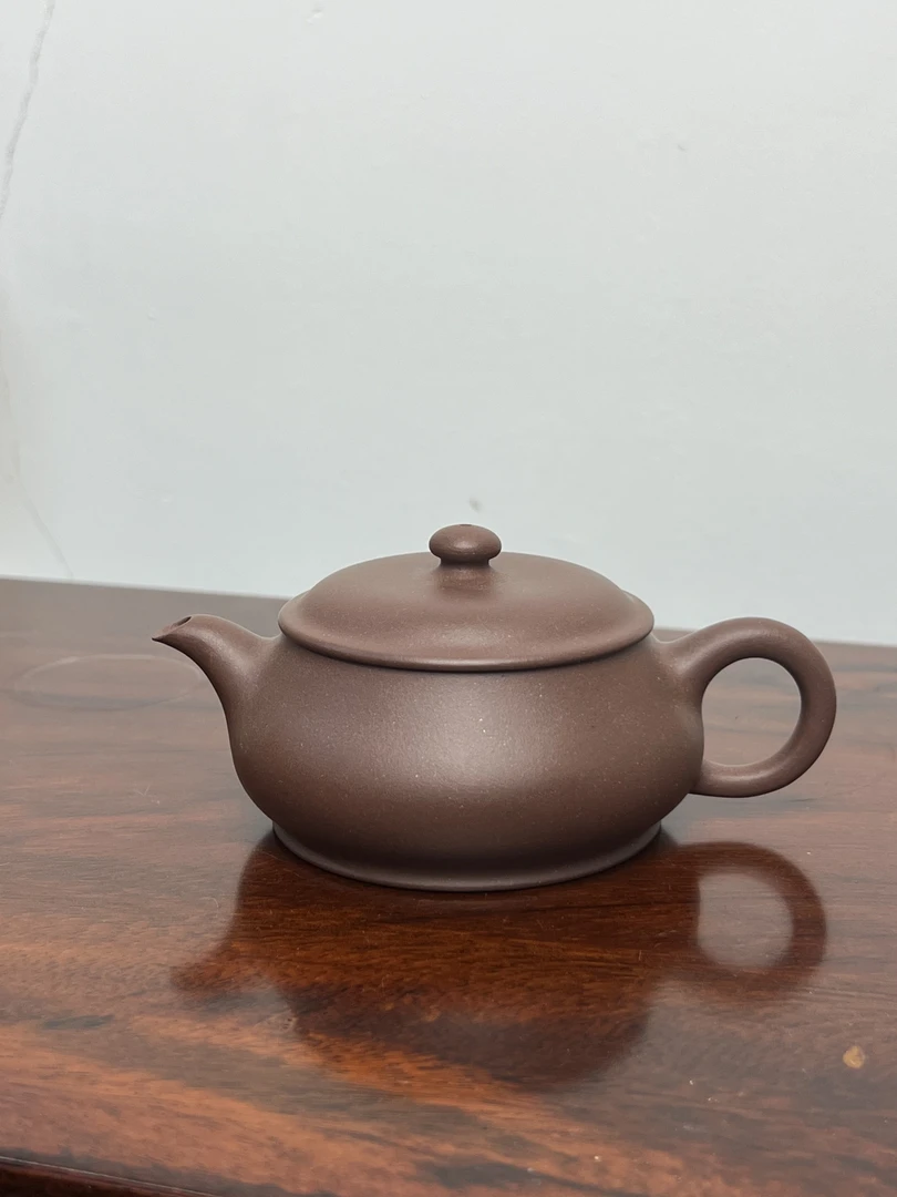 微瑕明炉紫泥半手工150cc 宜兴紫砂壶
