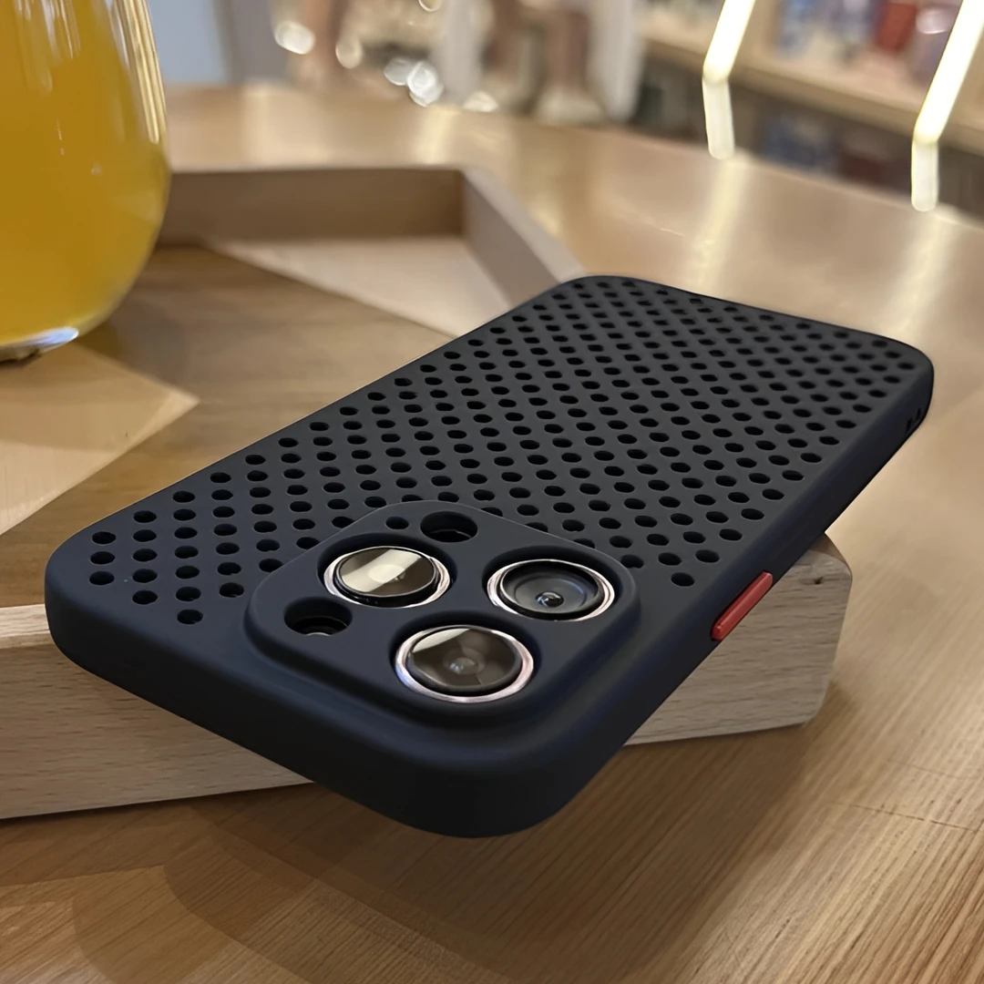 散热透气适用苹果15pro手机壳iPhone17/16/14/13/12保护套x磨砂11