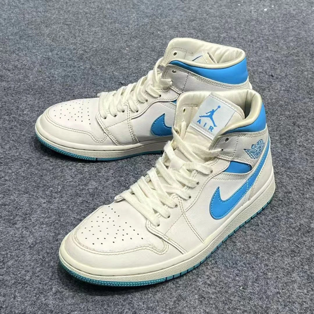 38.5码/NIKE AIRJORDAN1MID北卡蓝 高帮篮球鞋 公价899