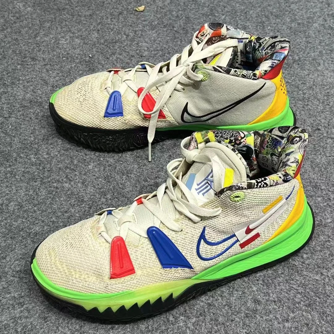 43码/NIKE 欧文七白绿配色 高帮篮球鞋