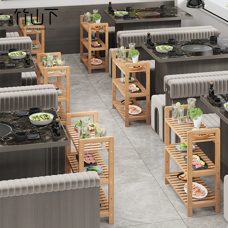 火锅架菜架子火锅店专用落地简约放菜品架子厨房饭店摆食物置物架