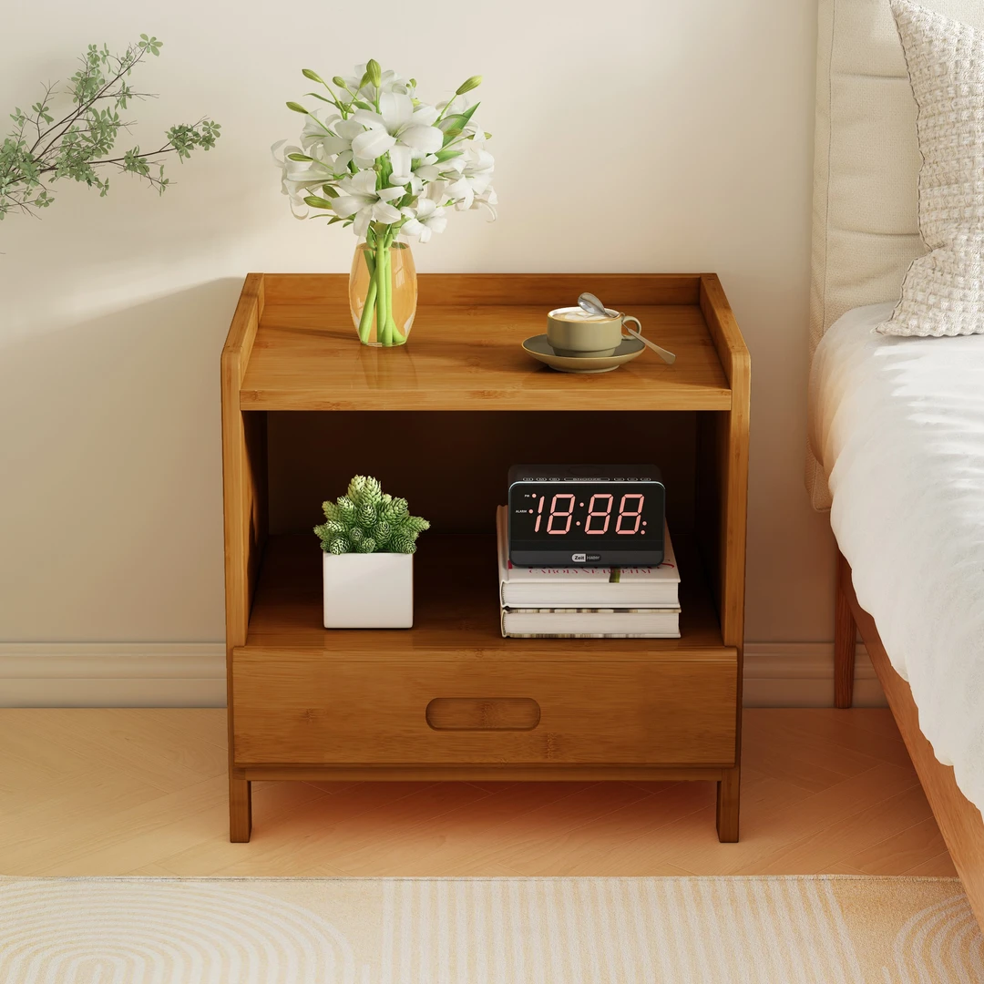 【竹山下】床头柜现代简约卧室出租房用简易多功能小型收纳柜子储物