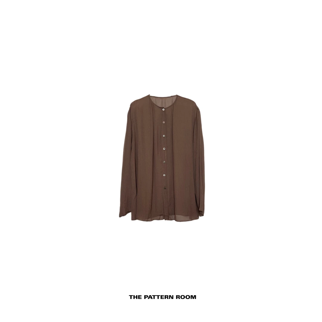 The pattern room | 夏日限定琥珀棕柔雾垂坠藏肉开衫