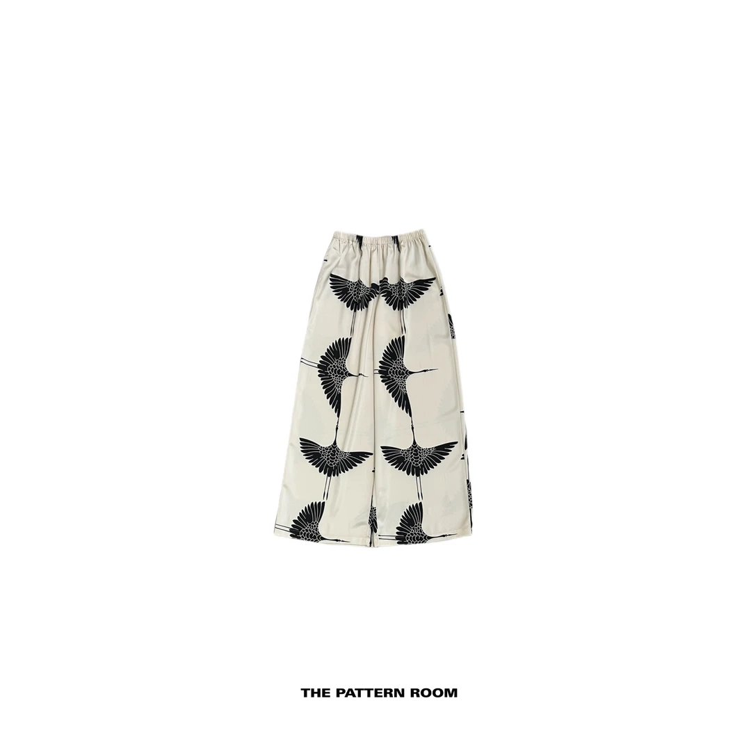 The pattern room｜东方玄妙黑白秩序云中鹤垂坠空气裤