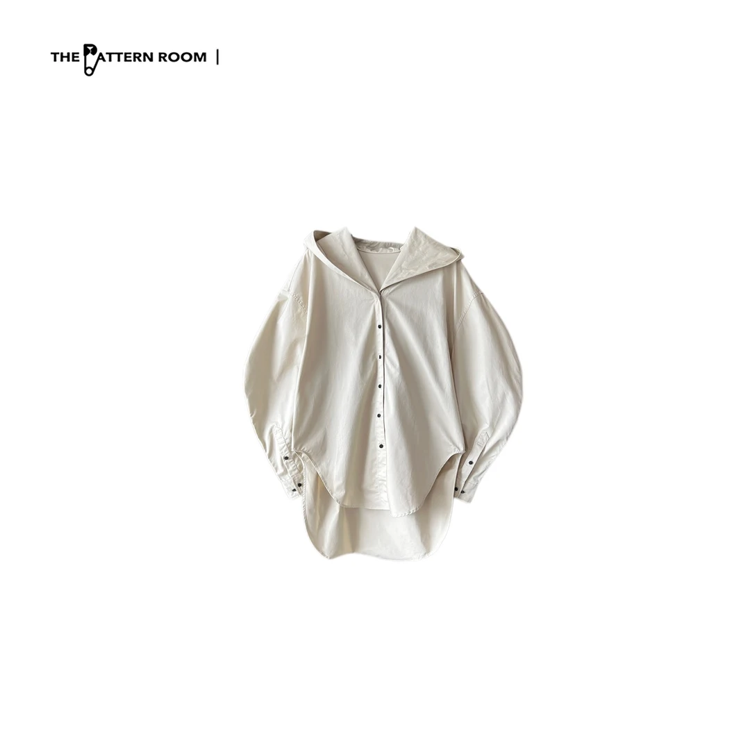 The pattern room | 素系时髦雾面挺括沙丘连帽冲锋衣