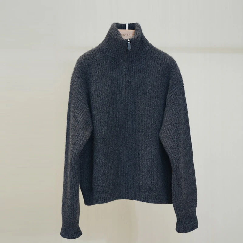 【叶可可】PAMIR秋冬拉绒系列女高领加厚羊绒长袖针织衫 LR074