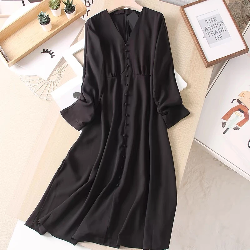 C267（只出不进 谨慎下单）显瘦时尚时尚长袖宽松连衣裙女