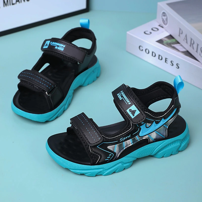 【高能感】男童凉鞋4-15岁潮款软底防滑防水小学生男孩运动沙滩鞋子