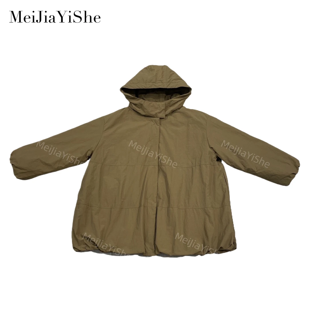 梅家2024新款连帽宽松休闲棉衣