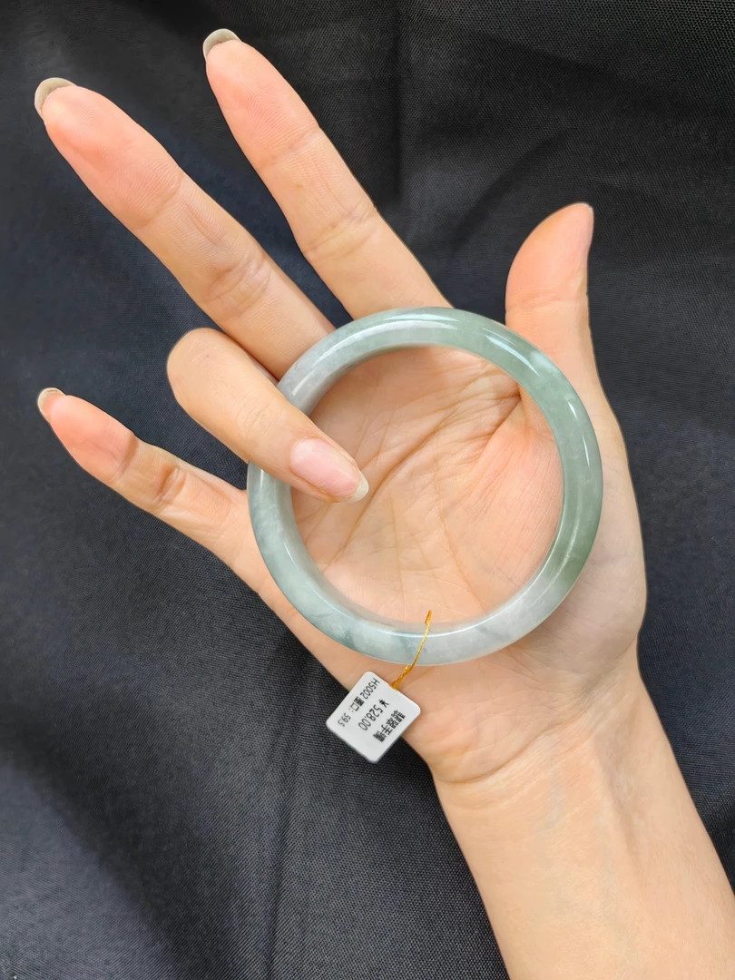 H5002-美人镯缅甸翡翠手镯圈口59.5