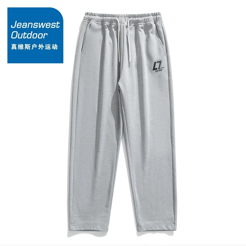 Jeanswest/真维斯九分裤春秋季潮牌百搭休闲裤束脚长裤运动卫裤