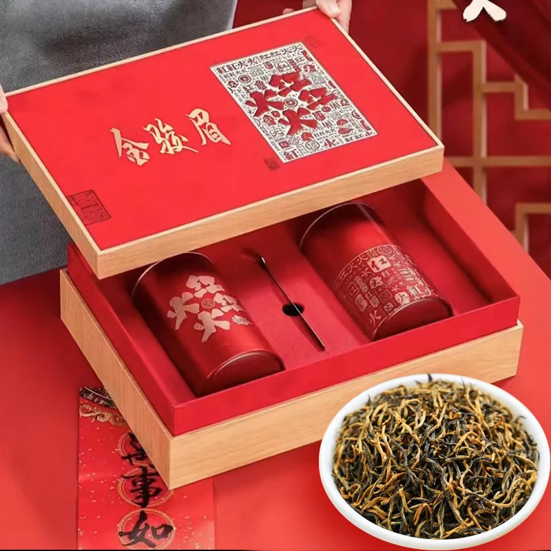 金骏眉红茶特级浓香茶叶礼盒装正宗金俊眉武夷新茶250g过年送礼