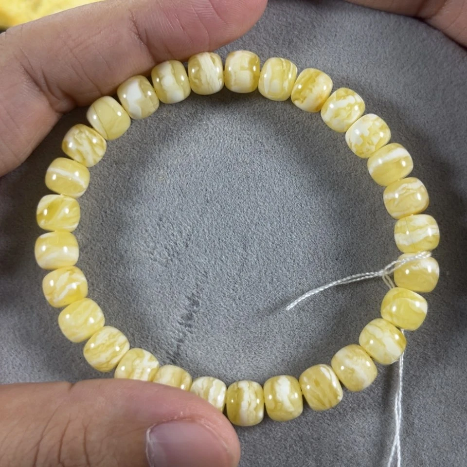 【闪购商品】蜜蜡手串未镶嵌金瓷白虎皮千层