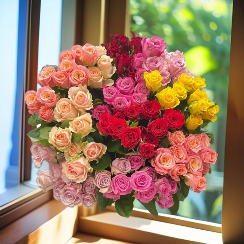 20枝戴安娜+10枝香槟+10头百合+黄莺草1束+200克洋桔梗+洋甘菊1束