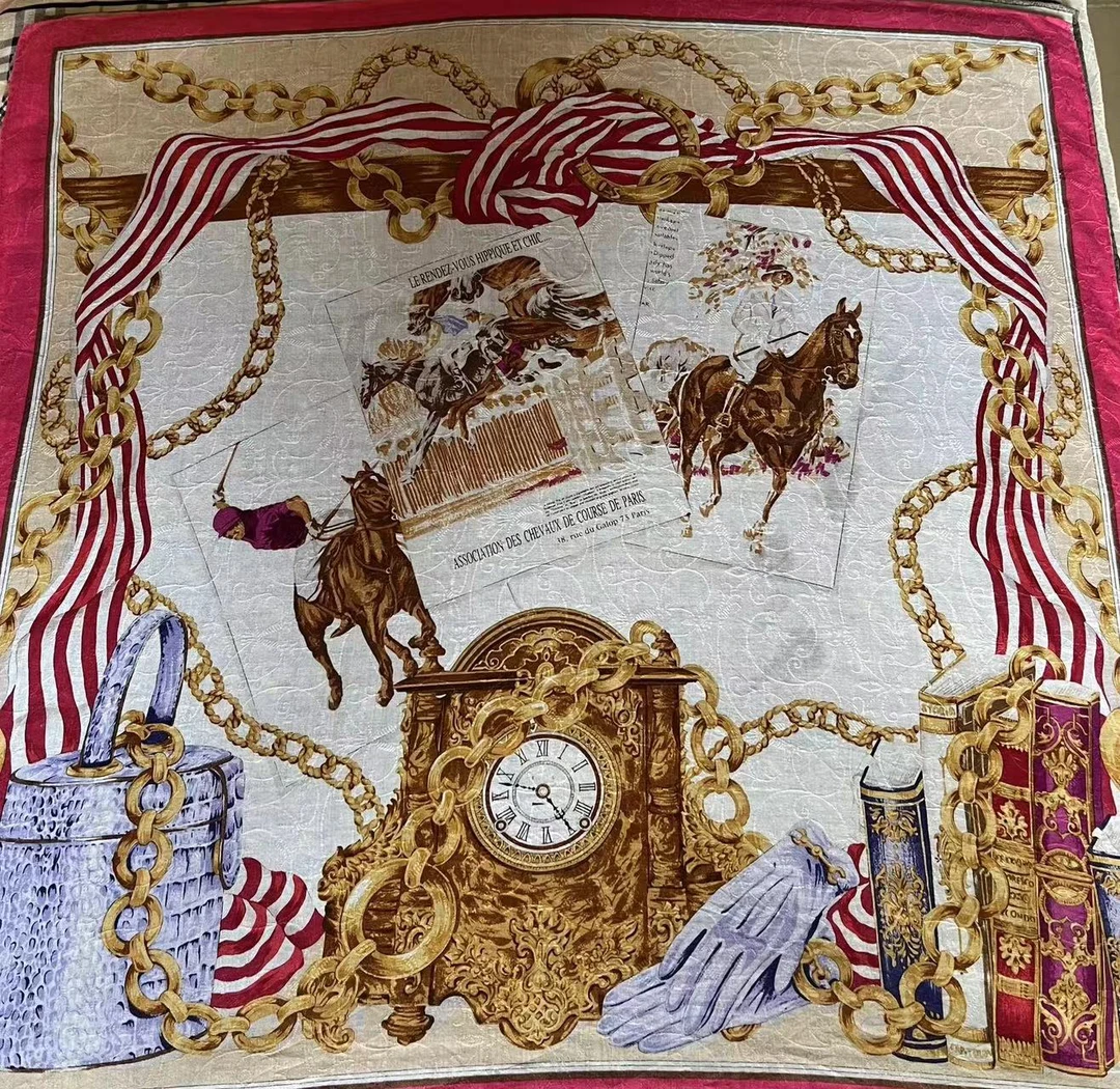 中古vintage女士简约时尚方巾  手帕