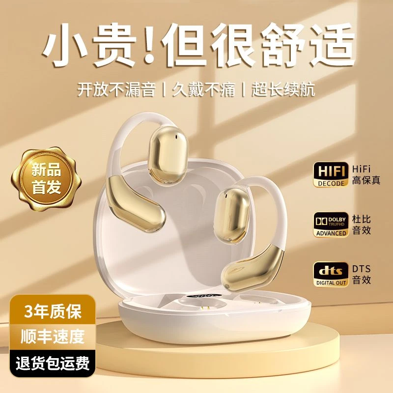 【柏林之声】2024新款无线蓝牙耳机超长续航久戴不痛跑步舒适通用