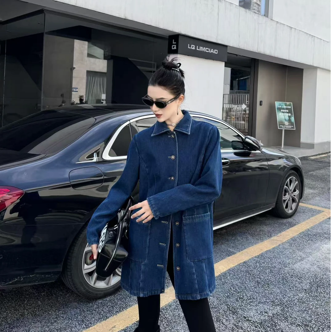 【XILIN ALIN 谷仓夹克】时尚休闲牛仔外套中长款冬季外套潮流百搭