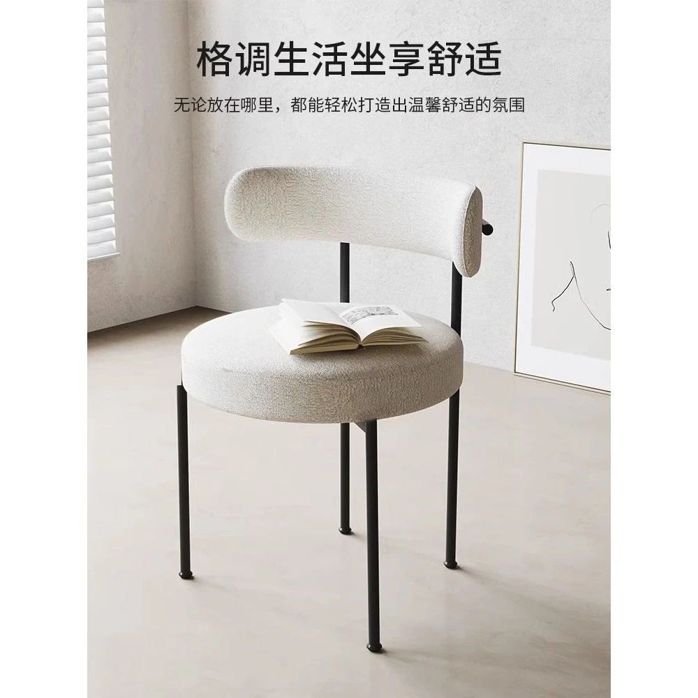 意式轻奢餐椅家用靠背椅子亲肤硅胶皮高端设计师餐桌椅酒店洽谈椅